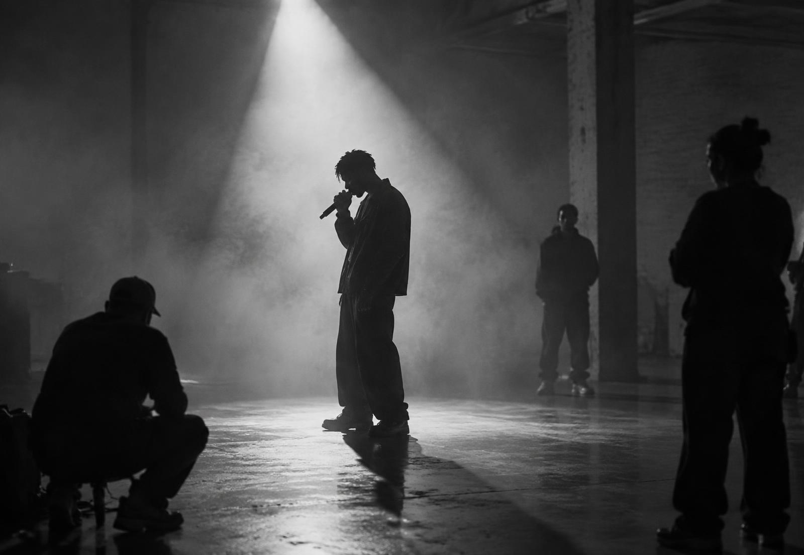 Music video production set